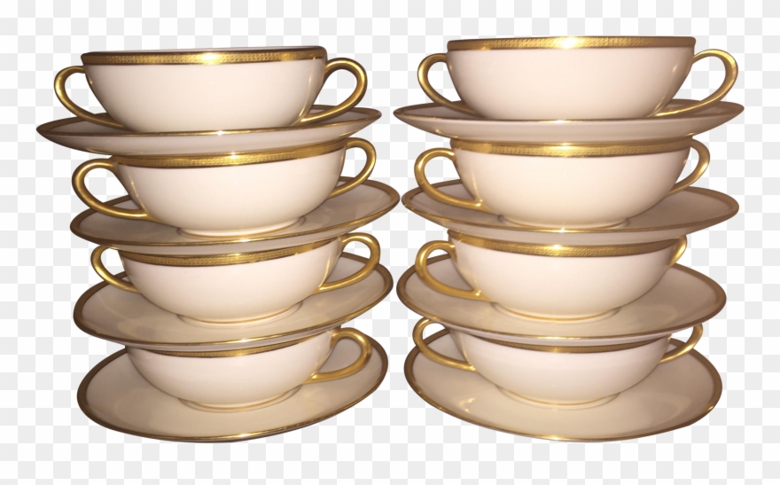 Marshall Fields Lenox Cream Cups Set Of - Cream Of Mushroom Soup Clipart
