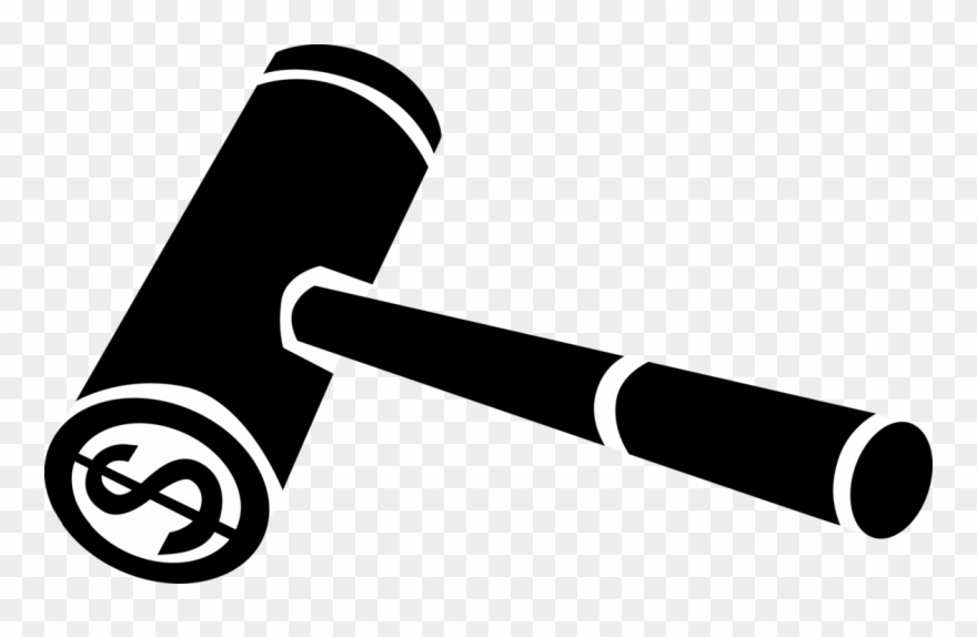Vector Illustration Of Judge's Gavel Ceremonial Mallet Clipart