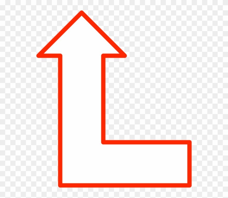 L Shape Arrow Pointing Up Clipart