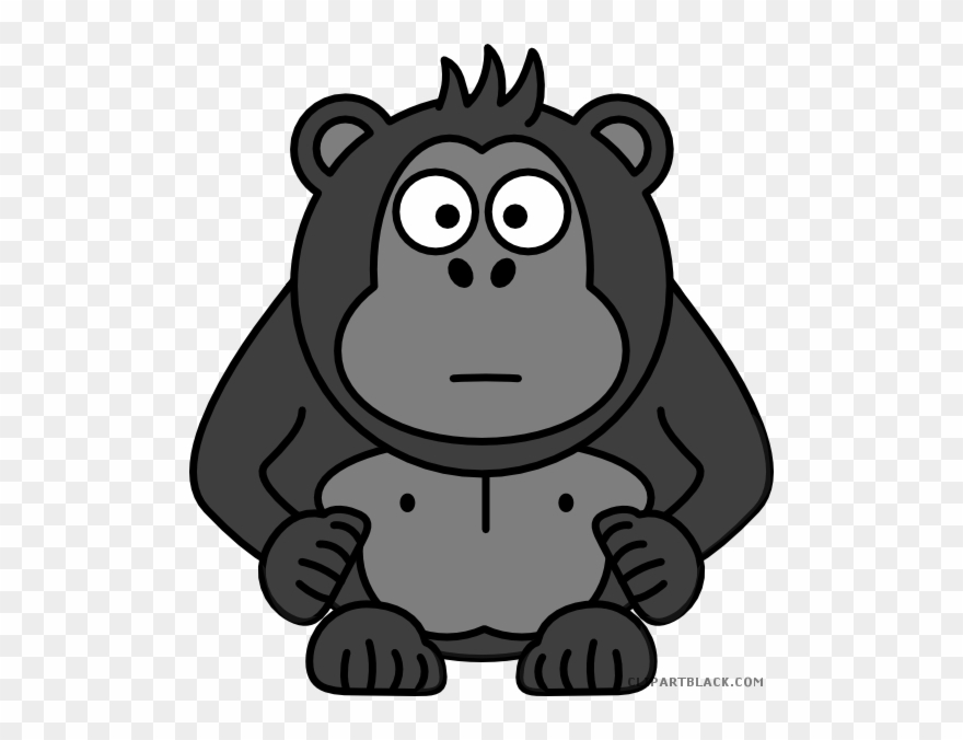 Black And White Library Clipart Gorilla - Gorilla Clipart - Png Download