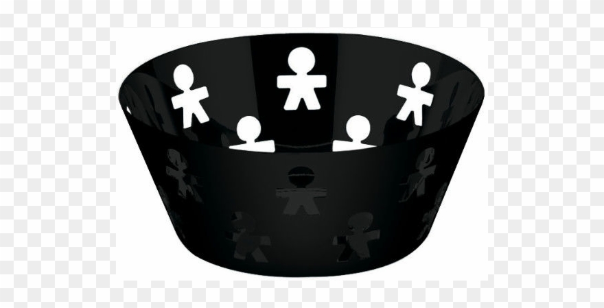 King Kong - Alessi Girotondo Resin Basket 20.5cm, Black Clipart