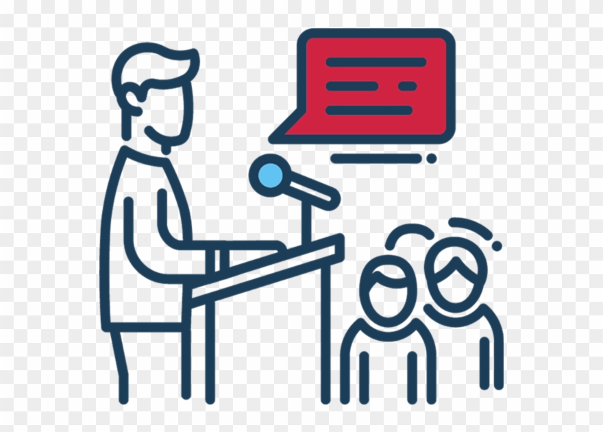 Keynote Speaking - Election Campaign Drawings Clipart