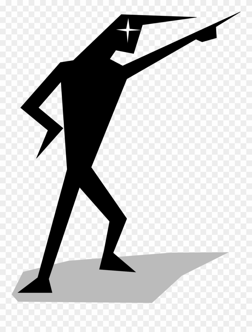 Angry Stickman Cliparts - Stick Figure Pointing - Png Download