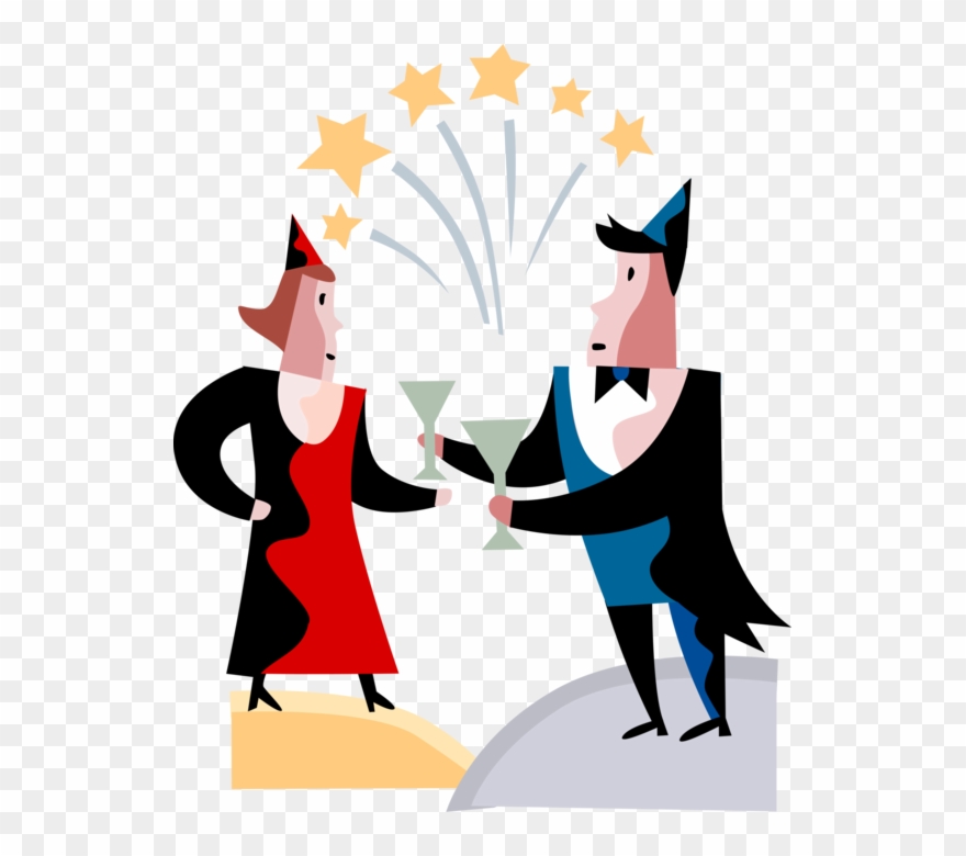 New Years Eve Celebration With Image Illustration - Vector Graphics Clipart