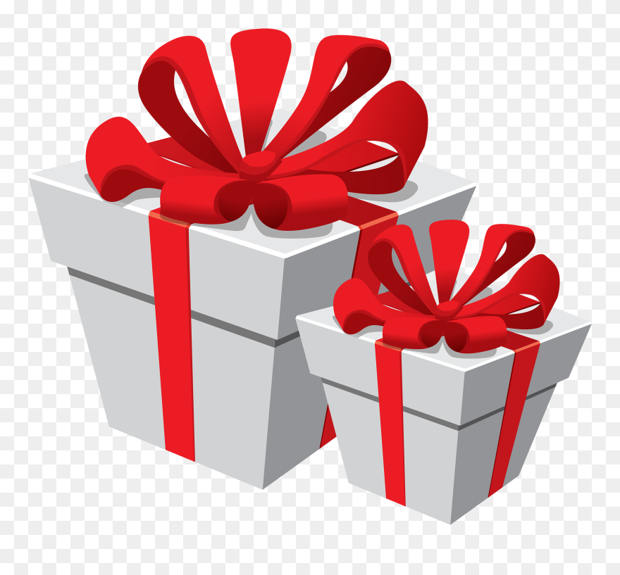 Free Png White Gift Boxes With Red Bow Png Images Transparent Clipart