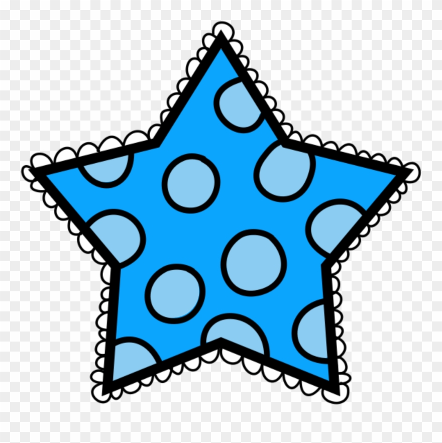 Polka Dot Star Clipart - Png Download