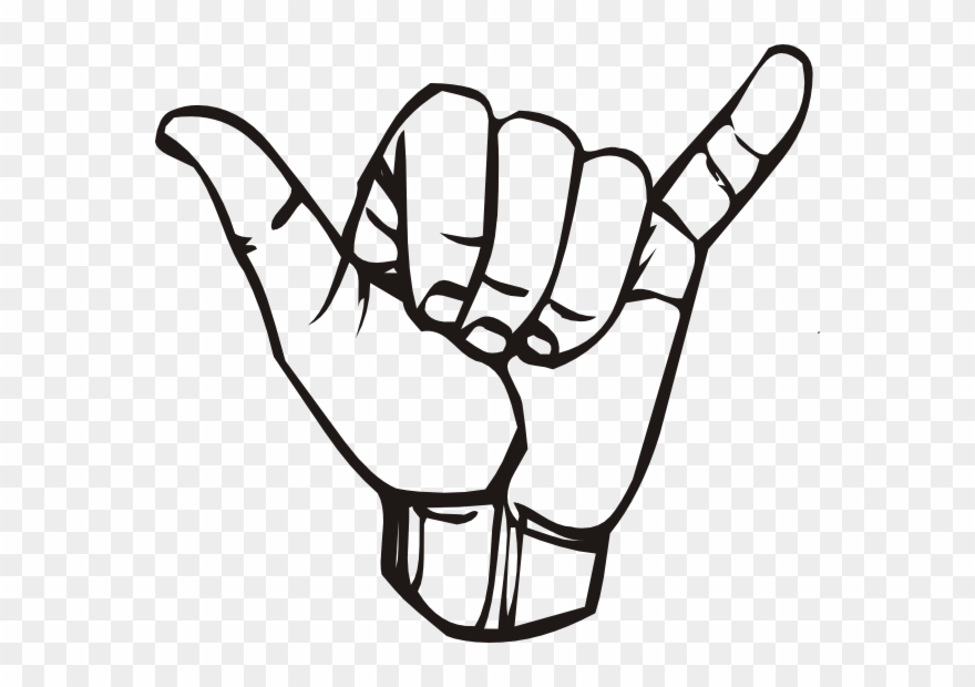 Noir & Blanc Carnet De Notes Hang Loose Par Juniqe Clipart