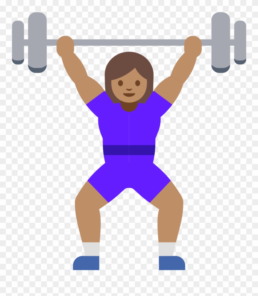 Open - Mujer Levantando Pesas Clipart