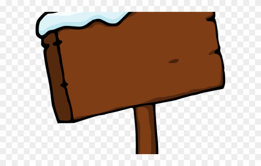 Winter Snow Clipart Snow Scene - Sign Board Clip Art - Png Download