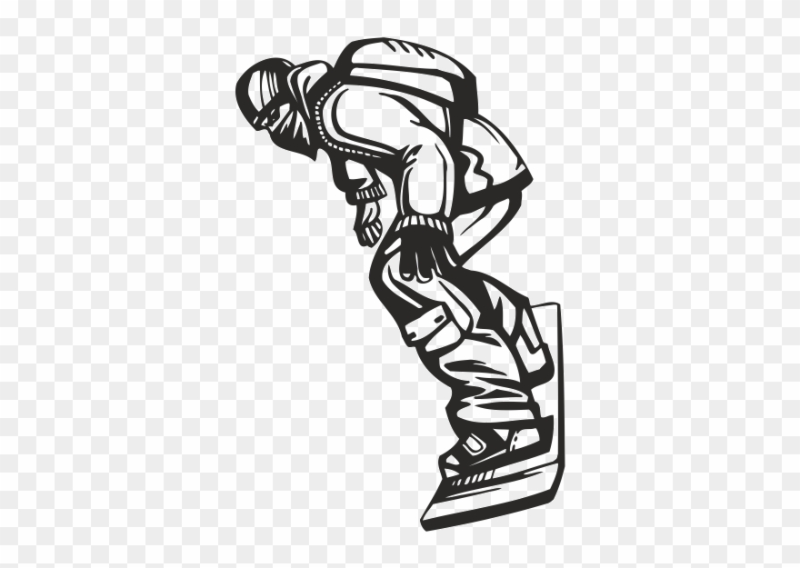 Szablon Malarski Snowboard Es14 - Sticker Clipart