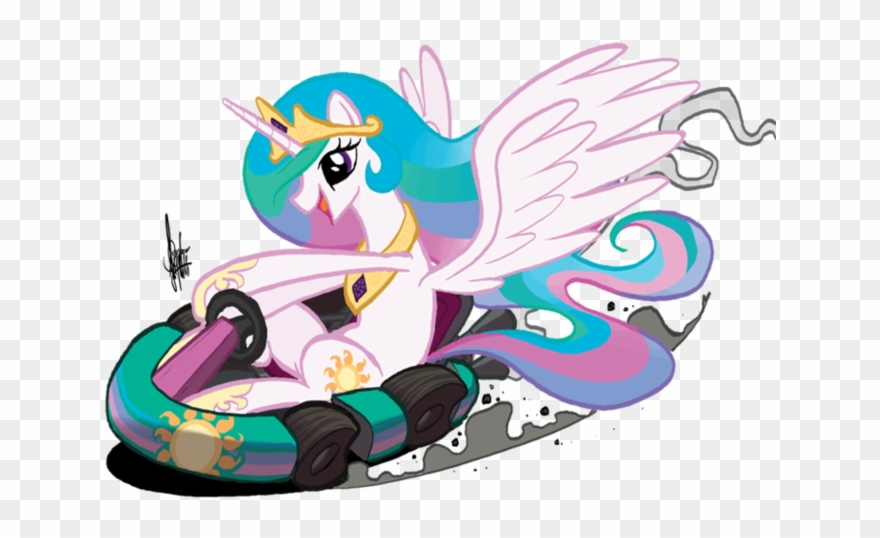 Rainbow Dash Pinkie Pie Rarity Princess Celestia Applejack - My Little Pony Kart Clipart