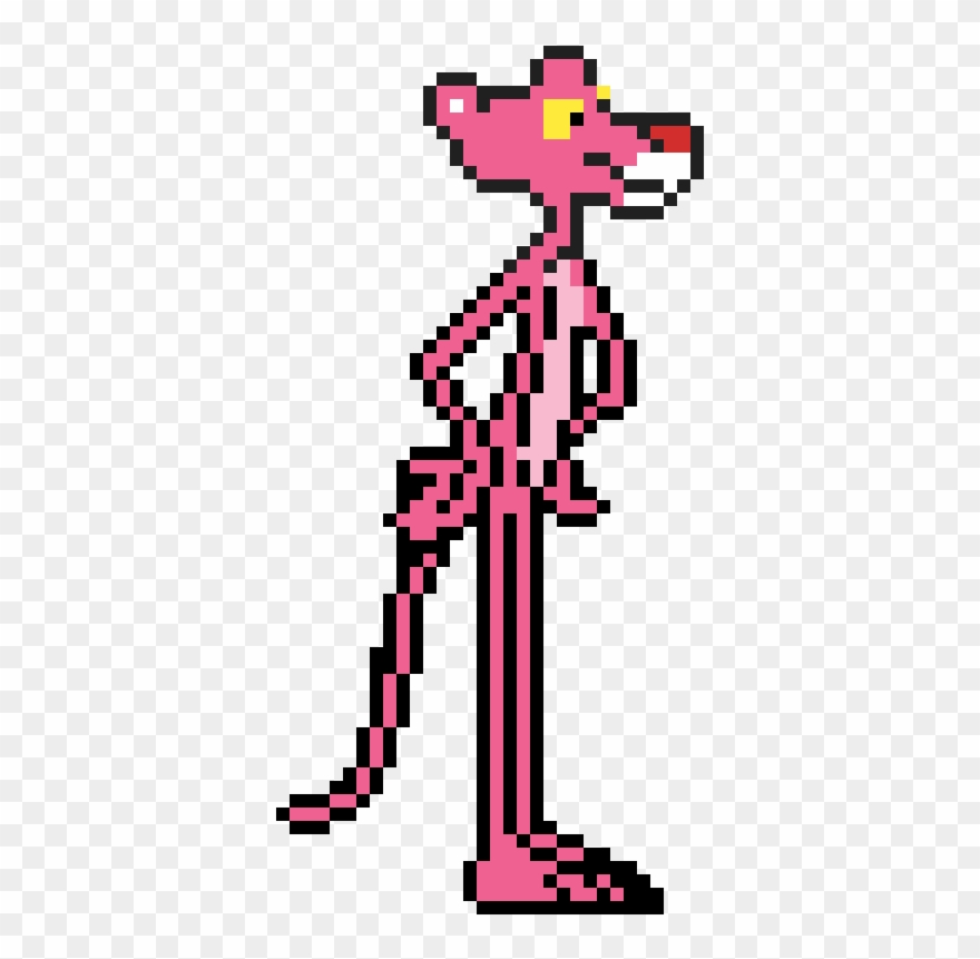 The Pink Panther - Pink Panther Pixel Art Clipart