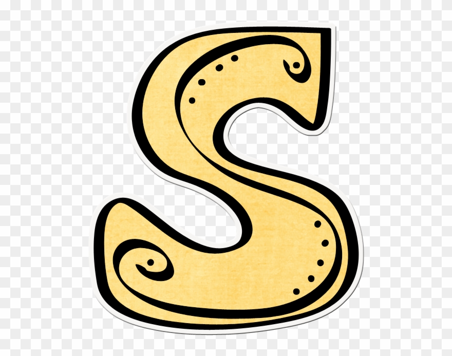 S A Doodled Easter - Letter Clipart