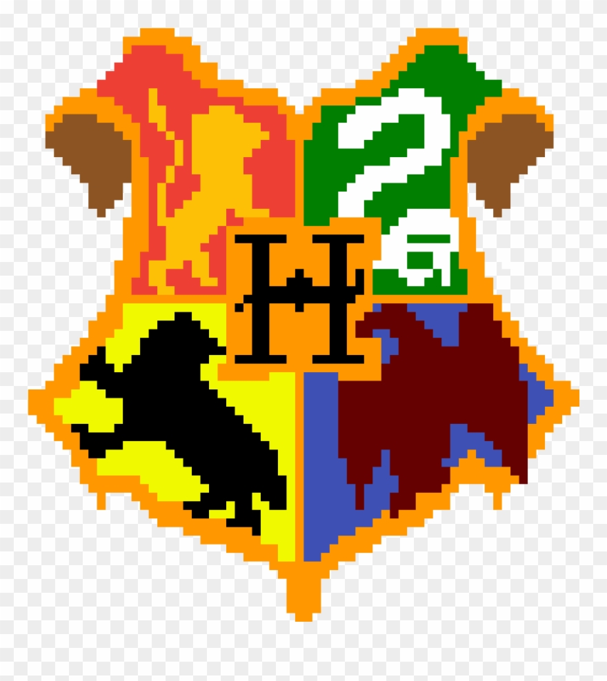Hogwarts Banner - Pixel Art Harry Potter Clipart