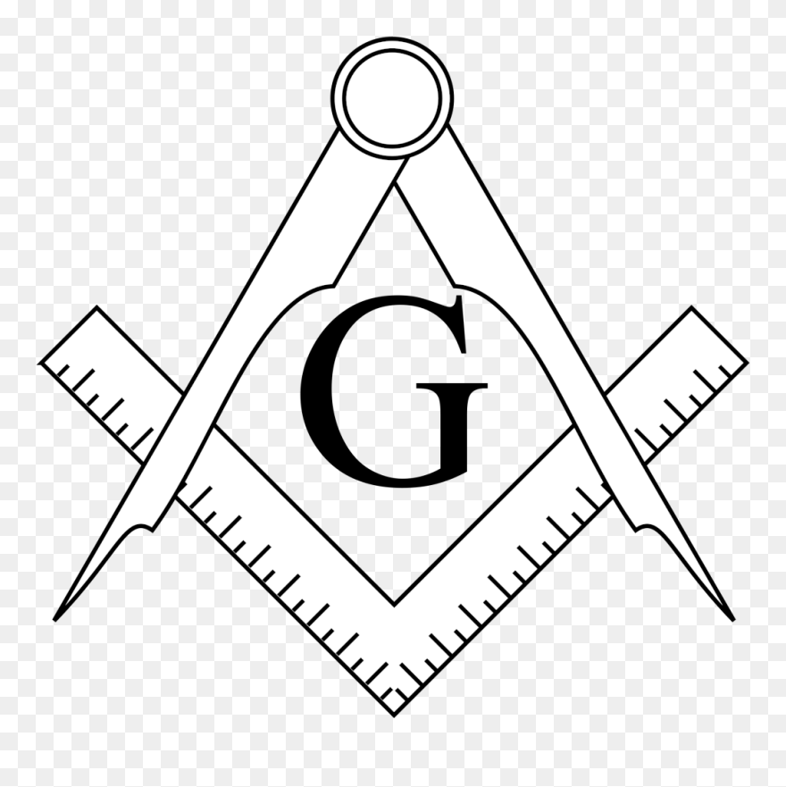 The Masonic Symbol Is Comprised Of A Stonemasons Instruments, Clipart