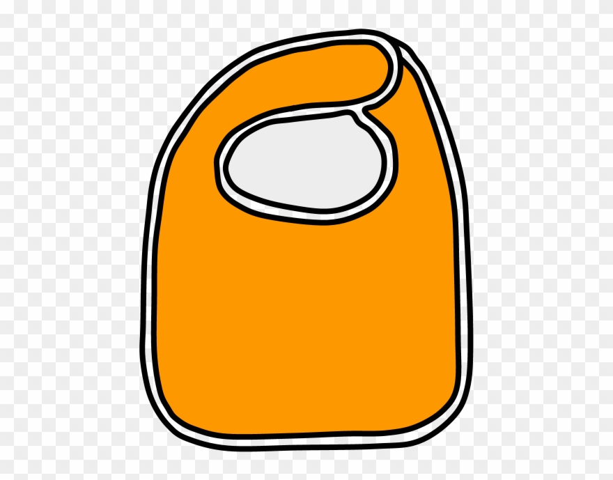 Bib, Orange Clipart