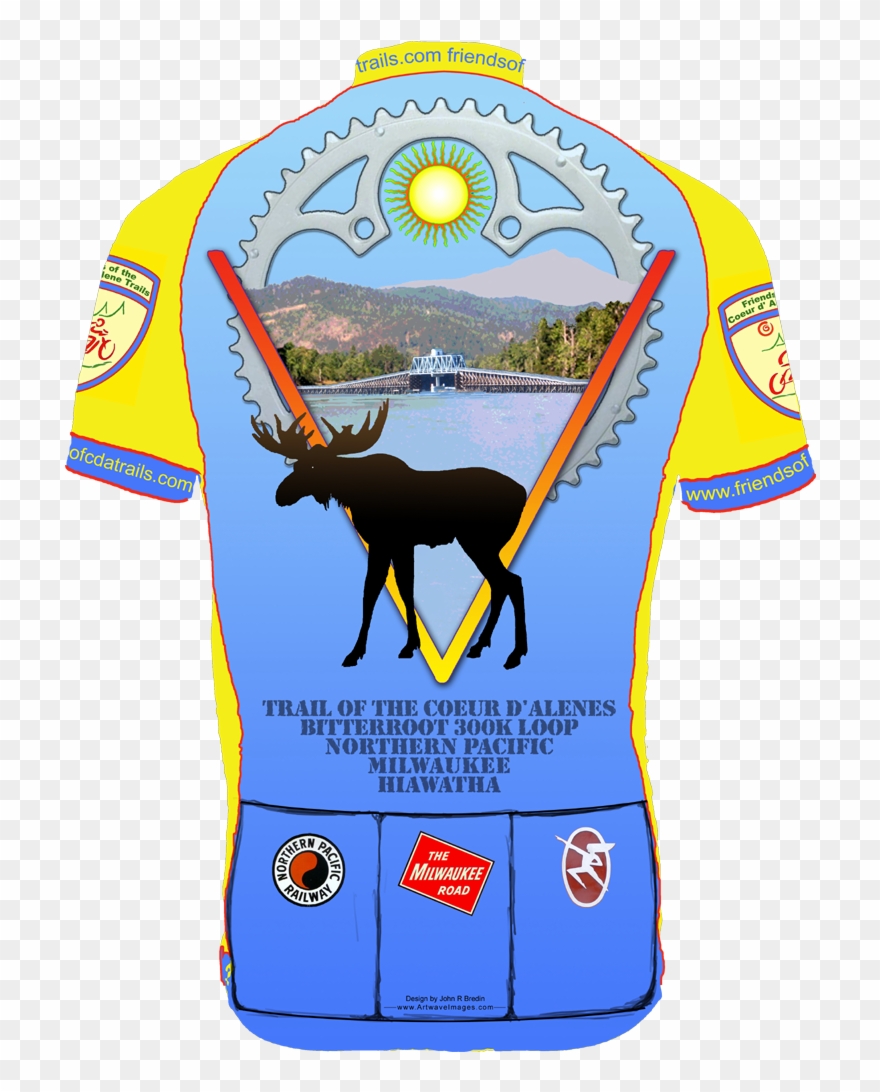 Moose Cycling Jersey Clipart