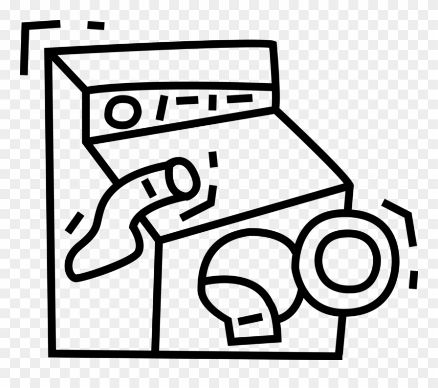 Vector Illustration Of Household Appliance Clothes - Line Art Clipart