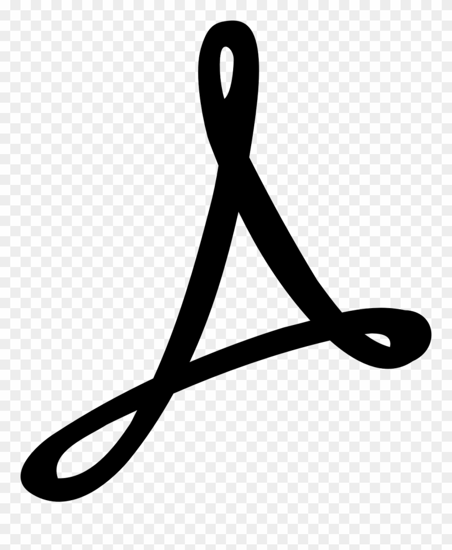 Adobe Vector Graphics,free - Acrobat Logo Black And White Clipart