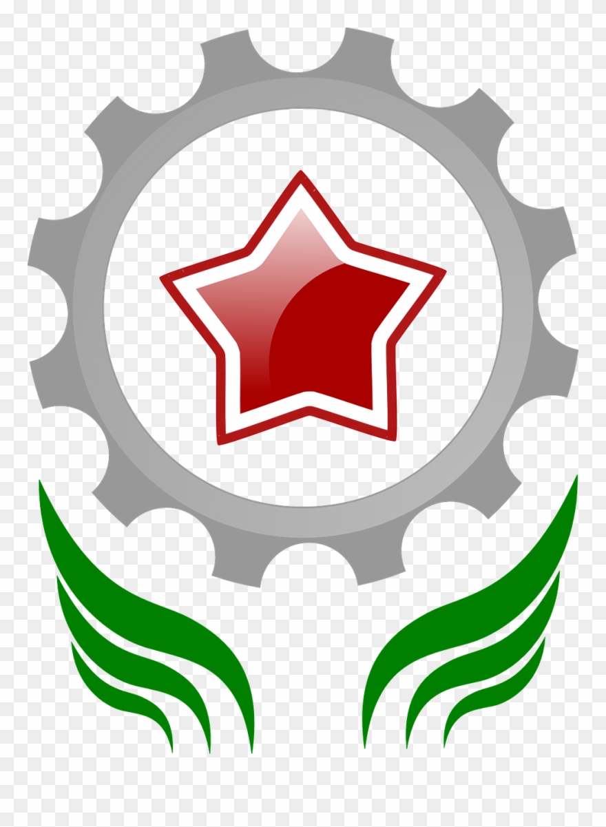 Communism Star Cogwheel Red Png Image - Jasmine Flower Template Clipart