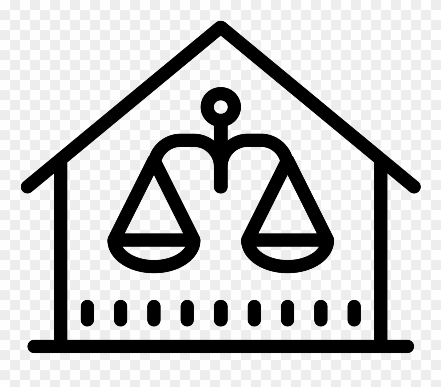 This Icon Represents A Courthouse - Icon Clipart