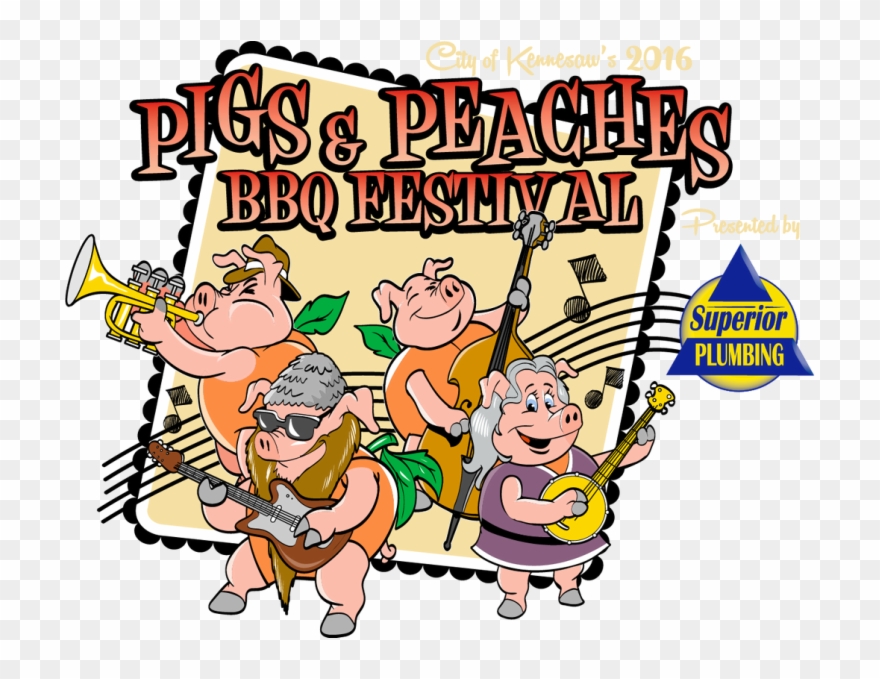Pigs & Peaches Bbq Festival Clipart