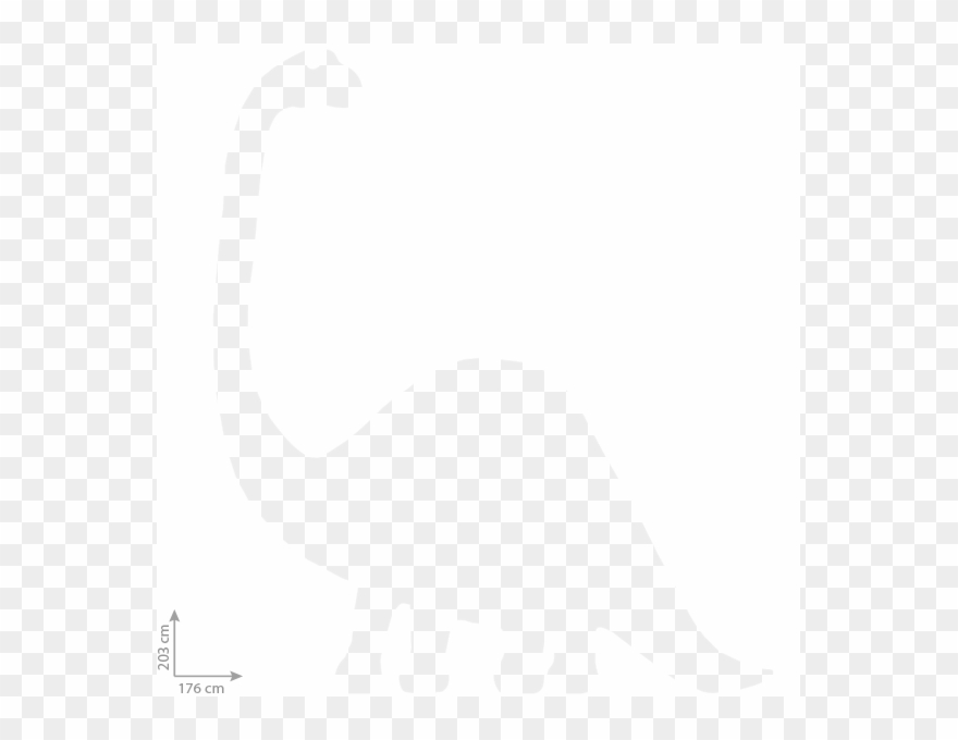 Behangbeest Wallpaper Decals Trees - Brontosaurus Silhouette Clipart