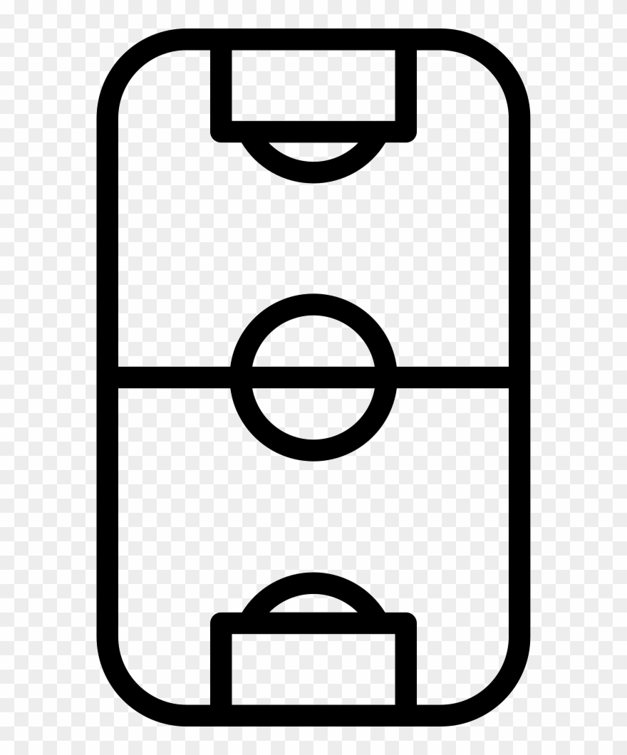 Soccer Field Rounded Shape Top View Comments - Football Clipart