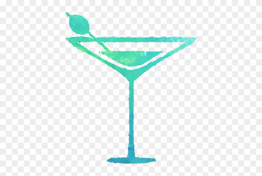 Martini Glass Clipart Martini Water Glass - Clip Art - Png Download