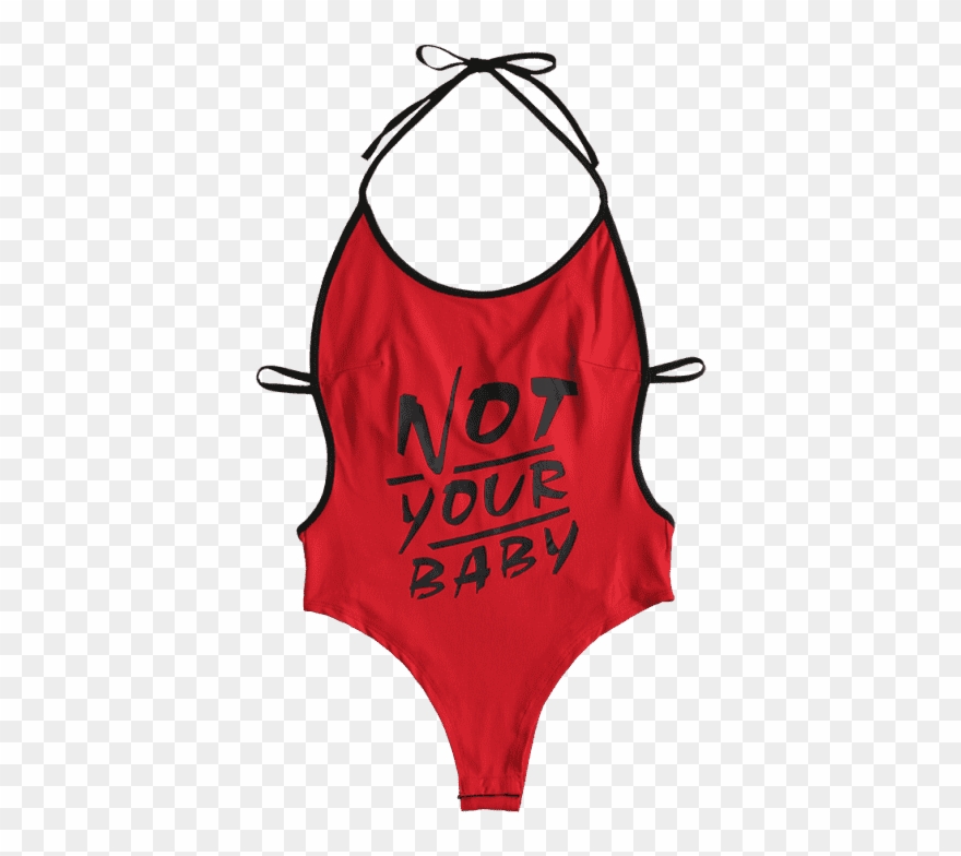 Poliéster,spandex Body Slip Estampado Sin Espalda - Bodysuit Clipart