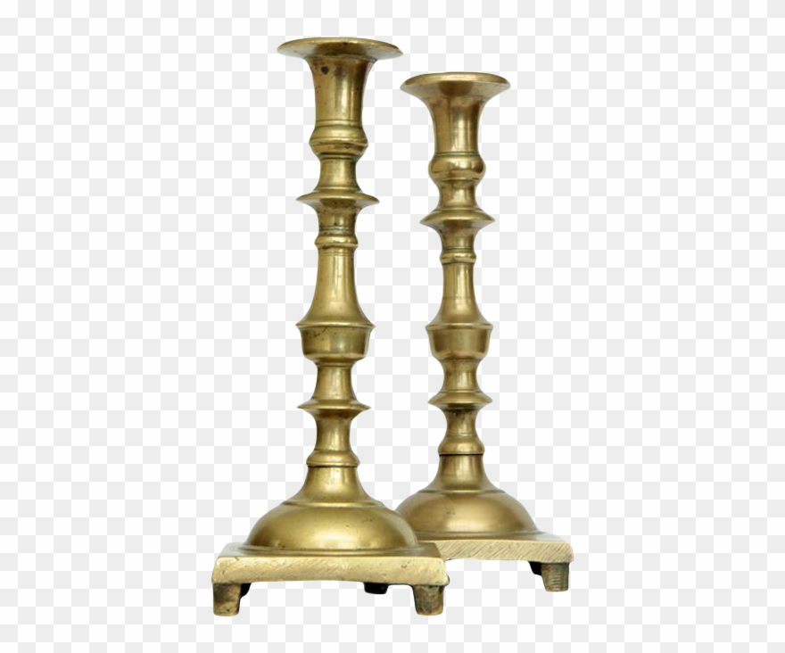 Candlestick Drawing Antique Clip Art Free Stock - Brass - Png Download