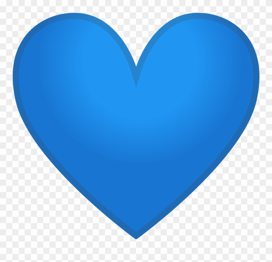 Heart Icons Blue - Blue Heart Emoji Clipart