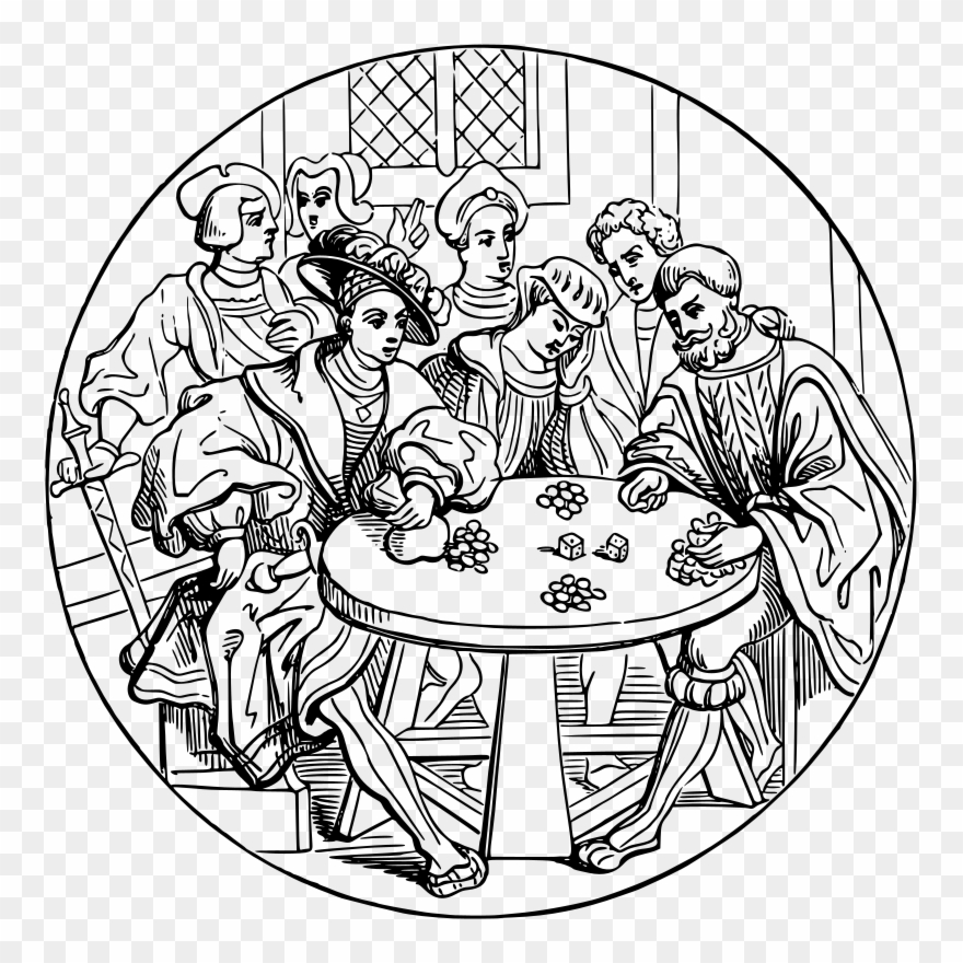 Medium Image - Gambling Clipart Black And White - Png Download