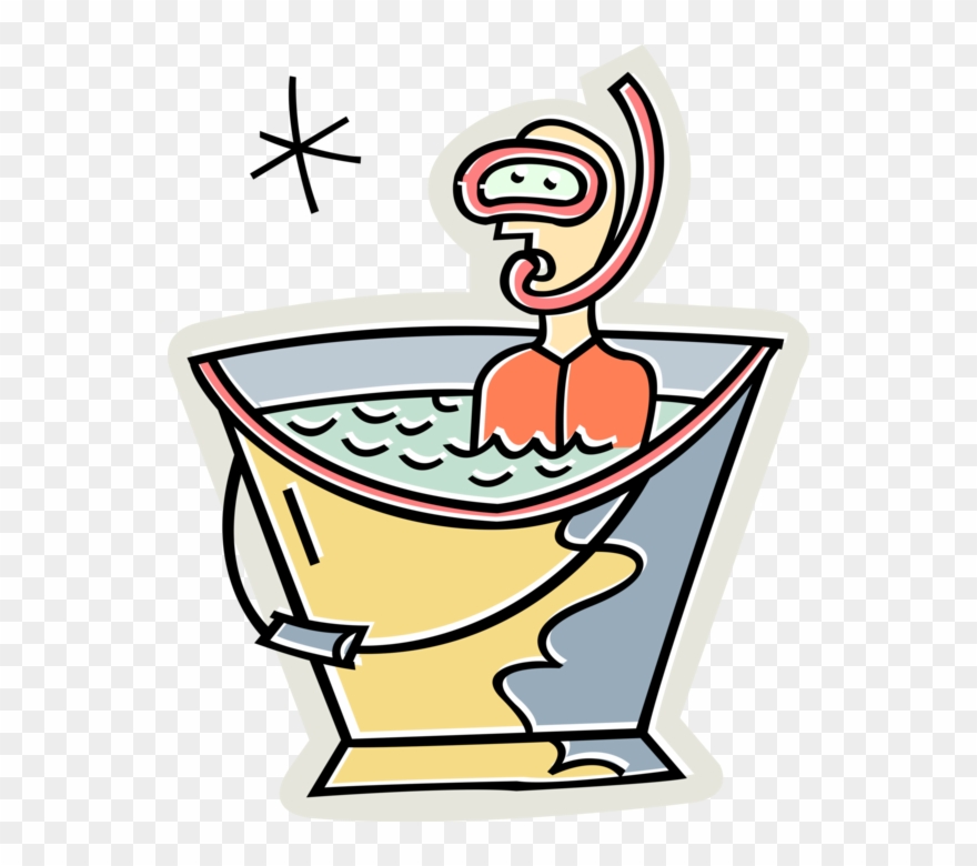 Vector Illustration Of Snorkeler With Diving Mask And Clipart