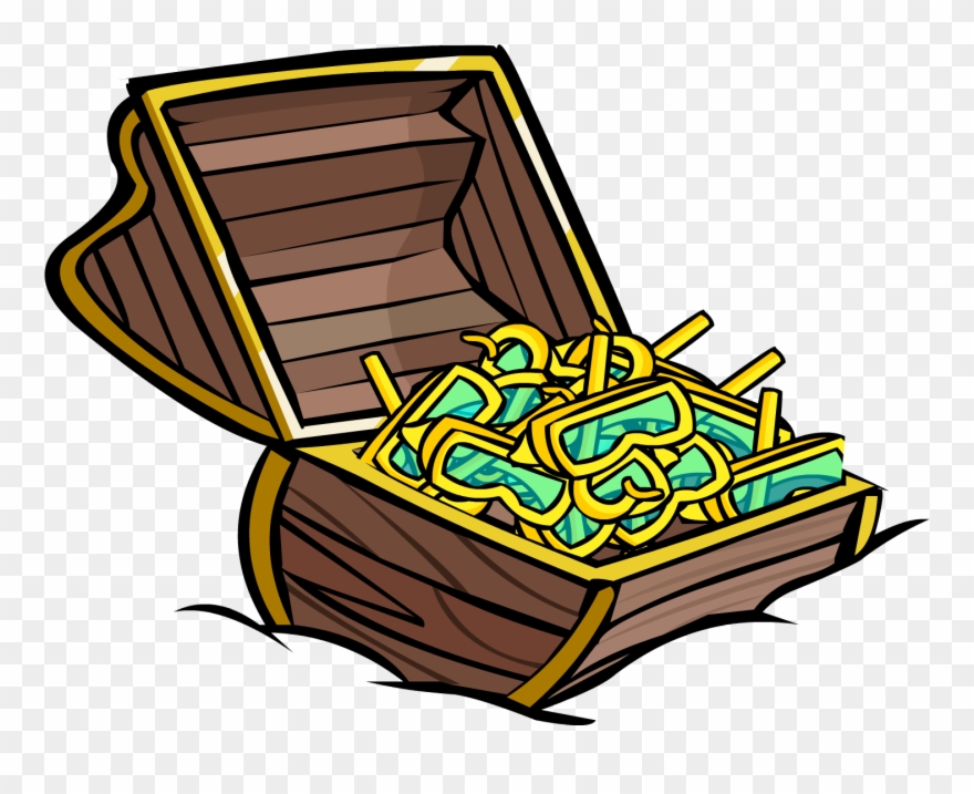 Yellow Snorkel Treasure Chest - Club Penguin Free Items Clipart