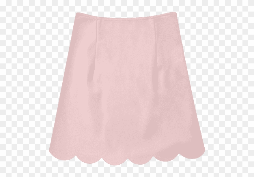 Faux Leather Scalloped Aline Skirt Pink Skirts M Material - Miniskirt Clipart