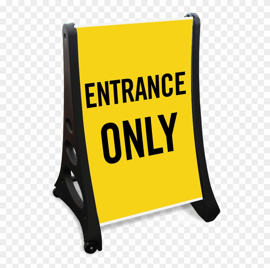 Entrance Only Portable Sidewalk Sign - Event Parking Clipart
