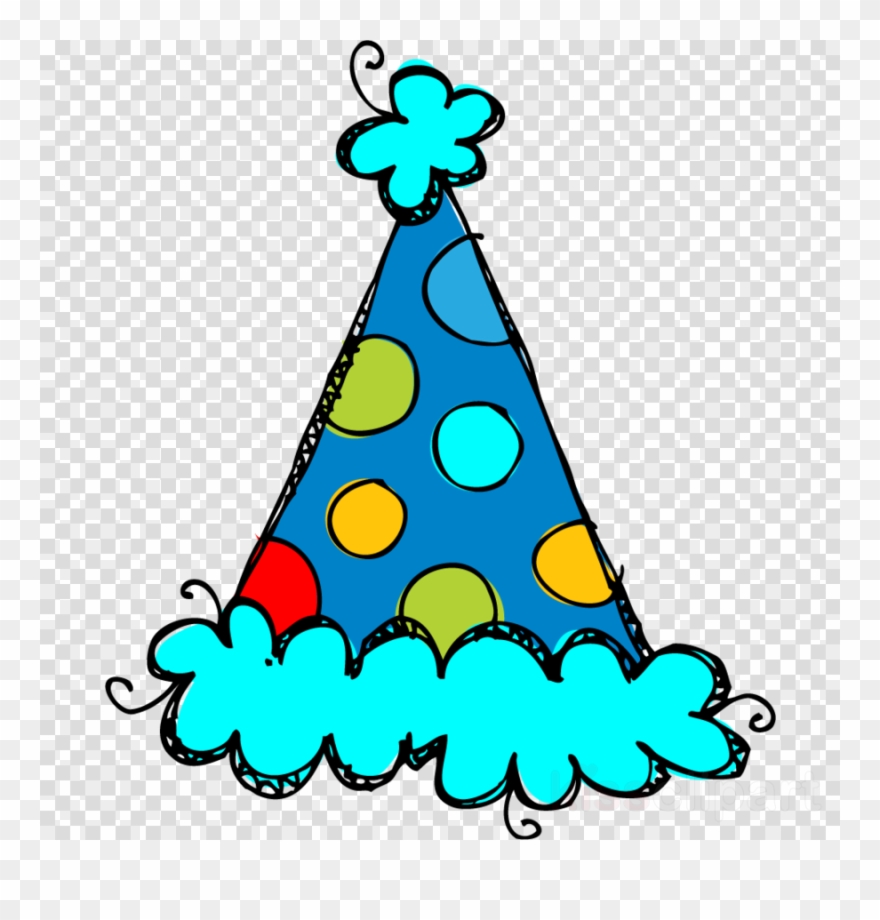Free Clip Art Birthday Hat Clipart Party Hat Clip Art - Happy Birthday Hat Blue And Yellow - Png Download