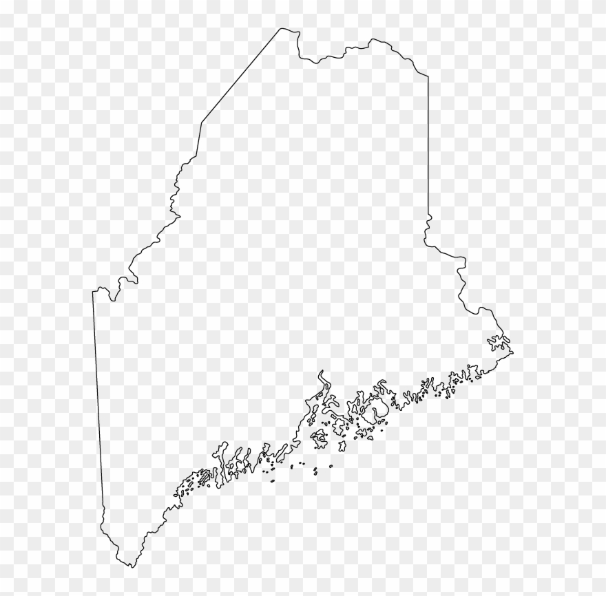 Outline Map Of Maine Clipart