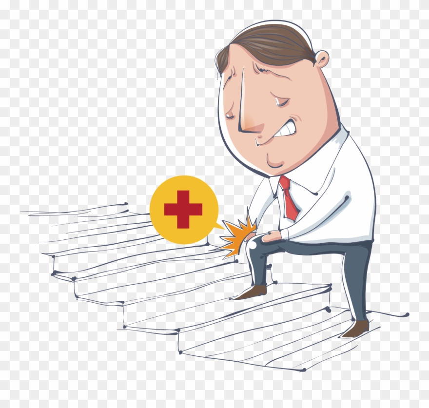Osteoarthritis Rheumatoid Arthritis On The Stairs Knock Clipart
