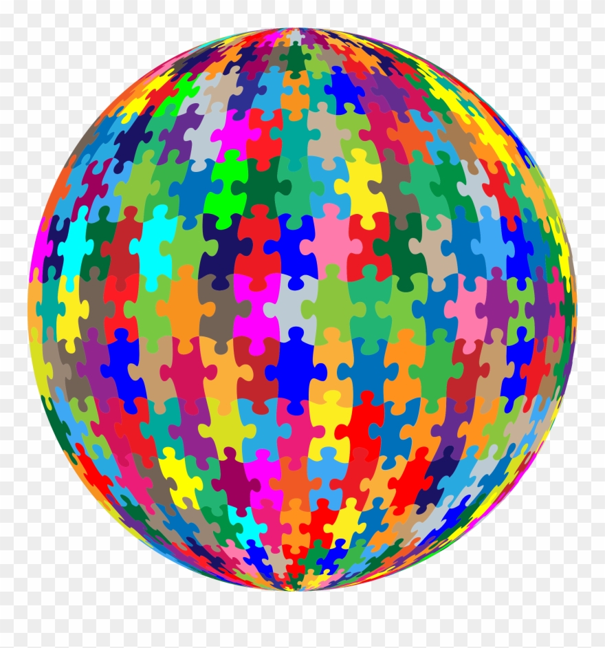 Clipart - Multi Colored Puzzle Piece - Png Download