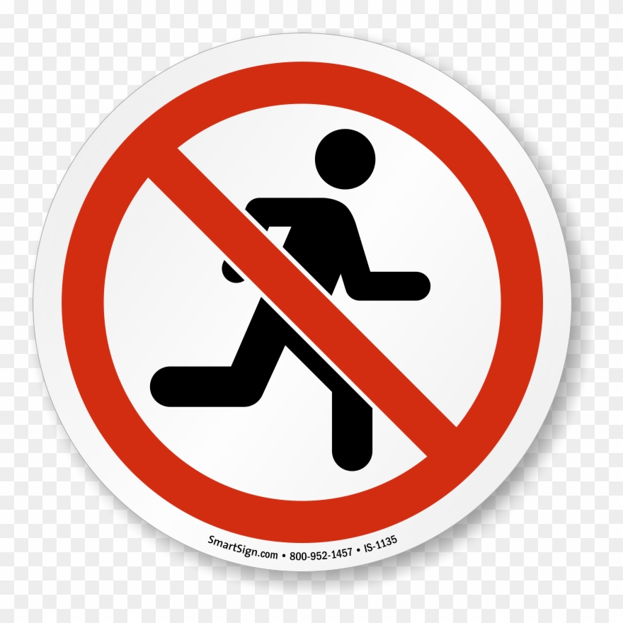 Construction Signs Clipart - No Running In The Lab - Png Download