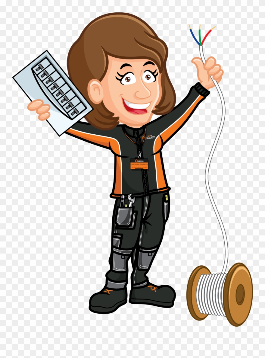 24/7 Trades Offers Plumbing, Electrics And More - Female Electrical Engineer Clipart - Png Download