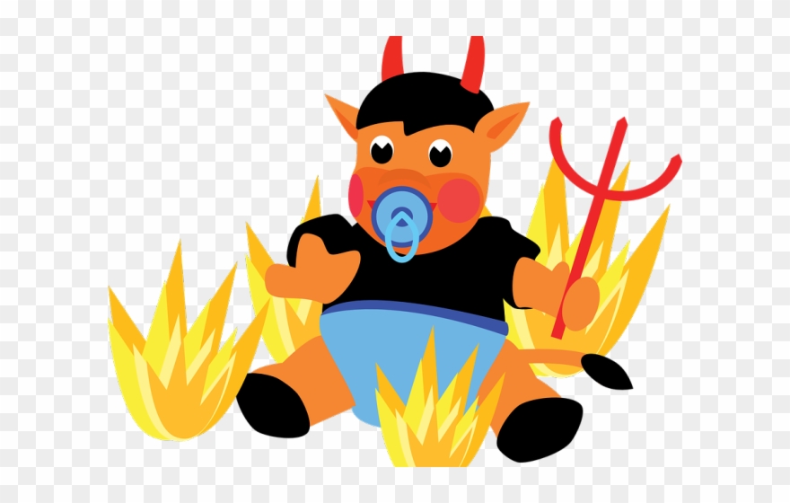 Demon Clipart Baby Devil - Devil Baby Throw Blanket - Png Download