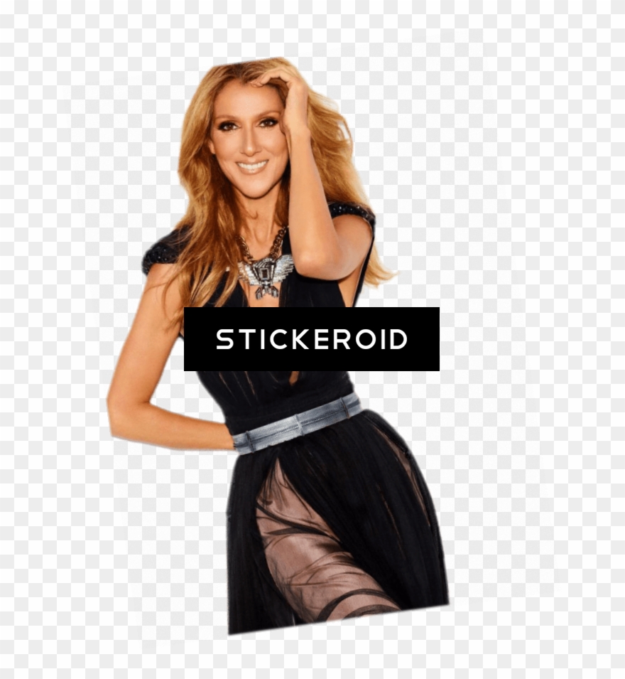 Ceмѓline Dion Smiling Black Dress - All Stars Christmas / Various - Cd Clipart