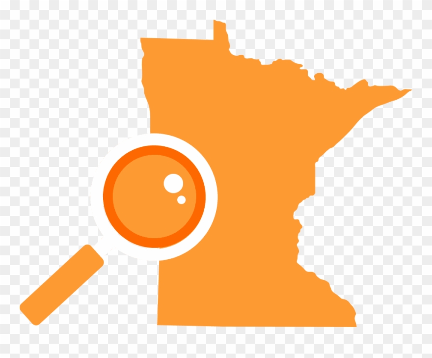 State Of Minnesota With Search Magnifying Glass - Minnesota Vector Clipart