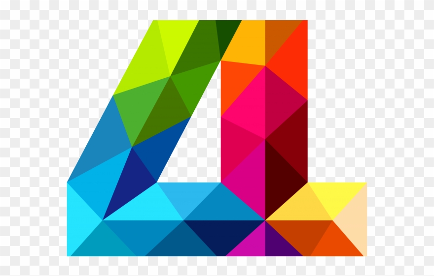 Five Clipart Colourful - Png Download