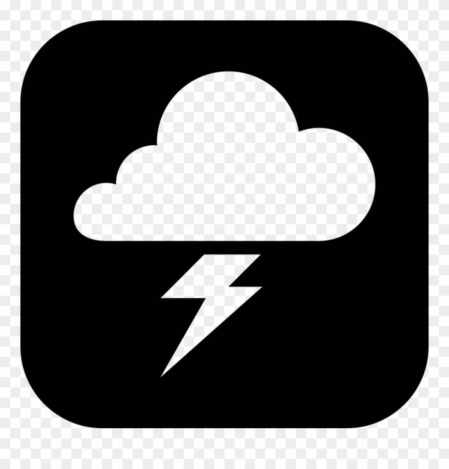 Cloud And Lightning Bolt Symbol Comments Clipart