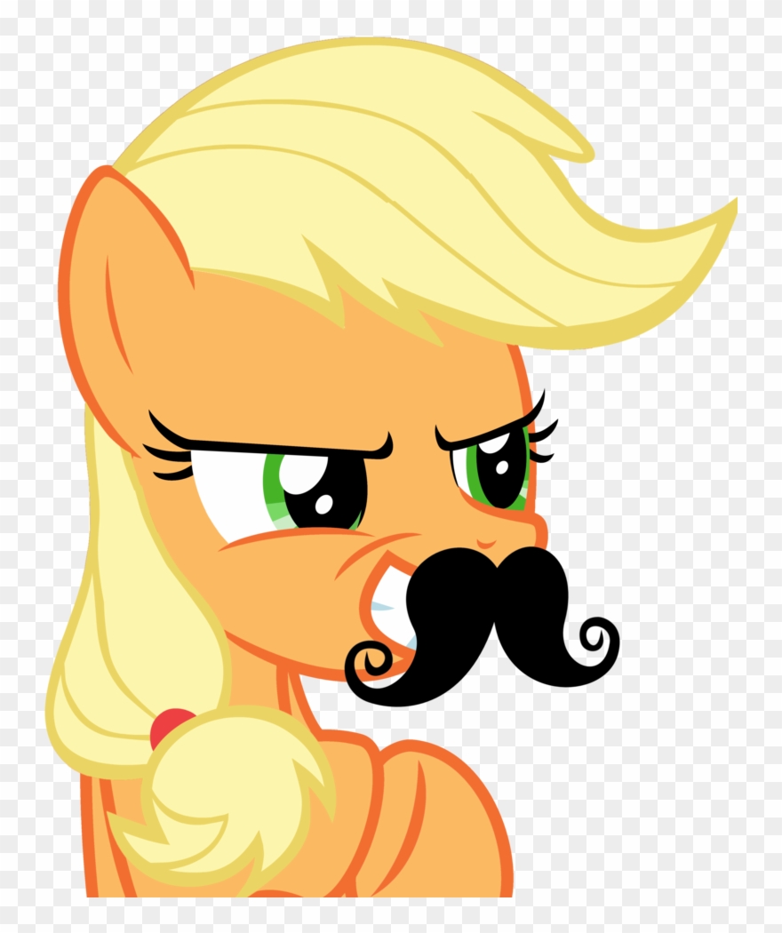 Applejack, Artist Needed, Facial Hair, Moustache, Pony, - Pinkie Pie Mustache Clipart