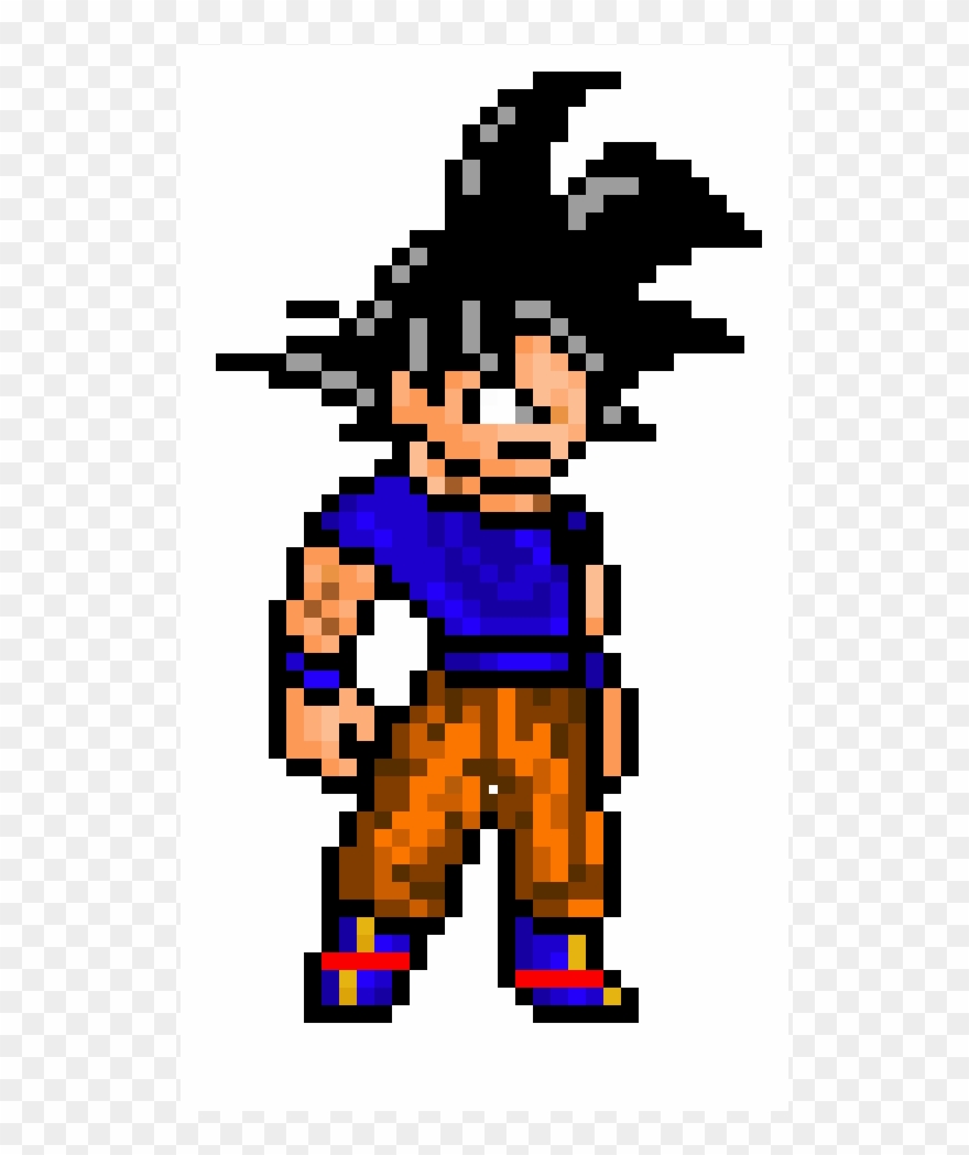 Incomplete Ultra Instinct Goku - Pixel Art Goku Ultra Instinct Clipart